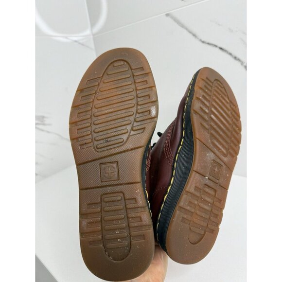 Dr Martens Newton 8 Eye Leather Lite Boots- Red Burgundy - Women’s Size 7US 38EU - Picture 8 of 12